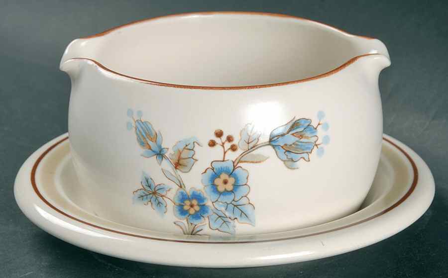 Peonies Gravy Boat & Underplate by Mikasa-1