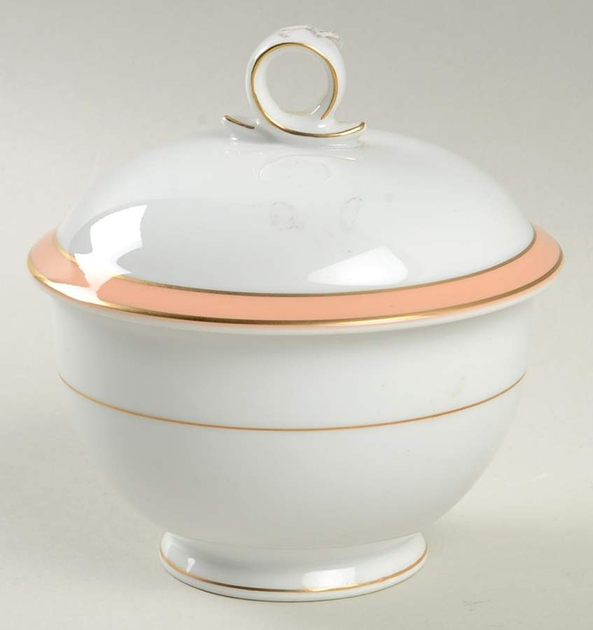 Pearl Peach Sugar Bowl & Lid by Mikasa-1