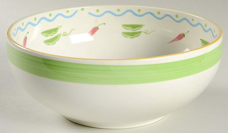 Peas & Peppers 8" Round Vegetable Bowl by Mikasa-1