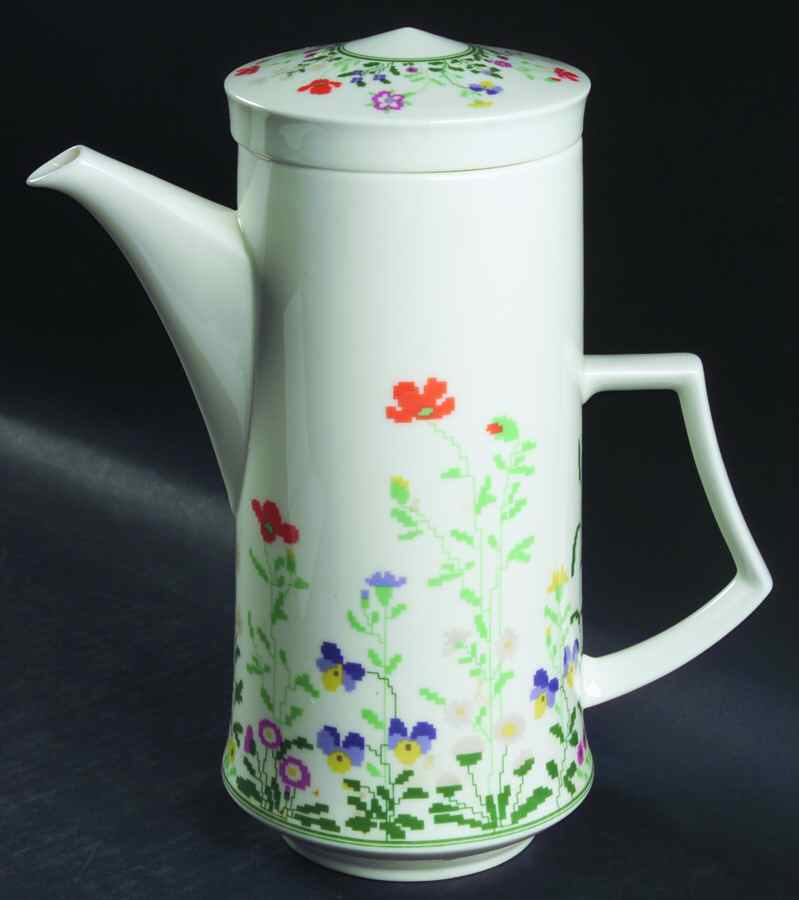 Petit Point Coffee Pot & Lid by Mikasa-1