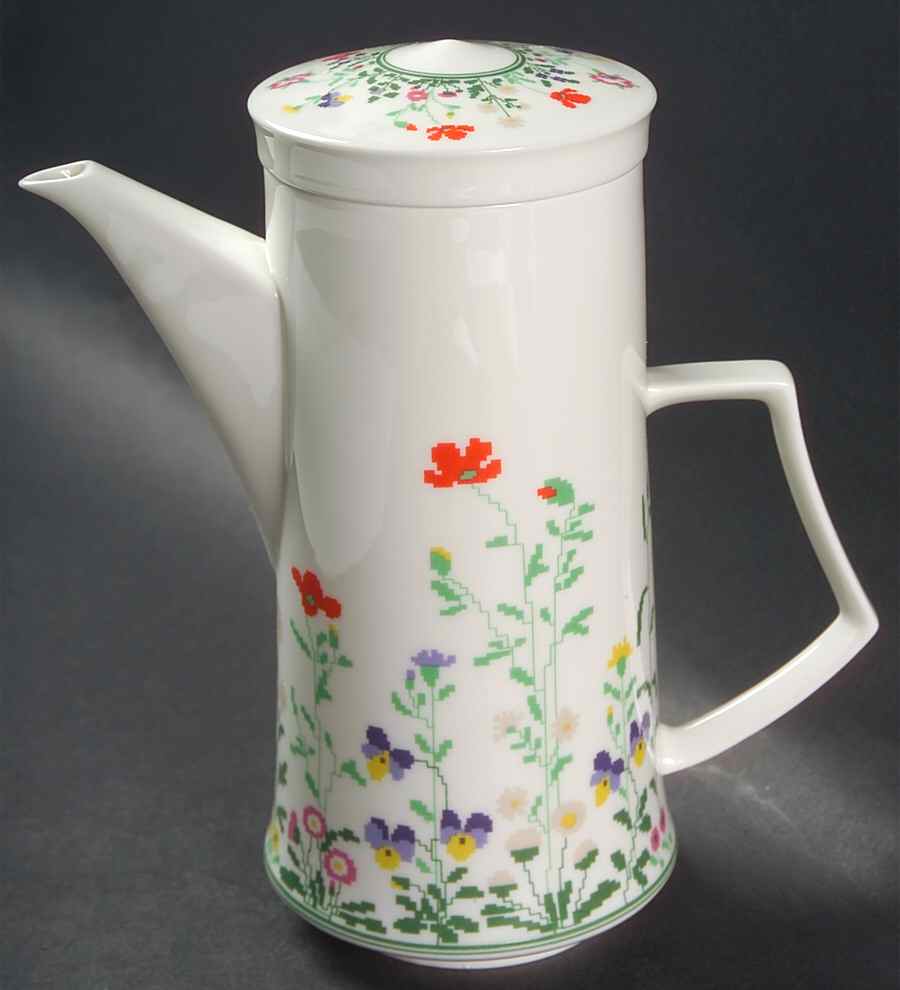 Petit Point Mini Coffee Pot & Lid by Mikasa-1