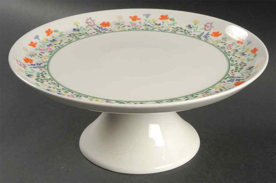 Petit Point 10" Diameter Pedestal Cake Stand by Mikasa-1