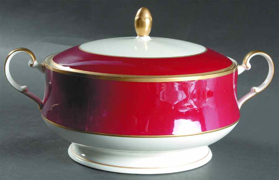 Persian Red Round Covered Vegetable by Mikasa-1