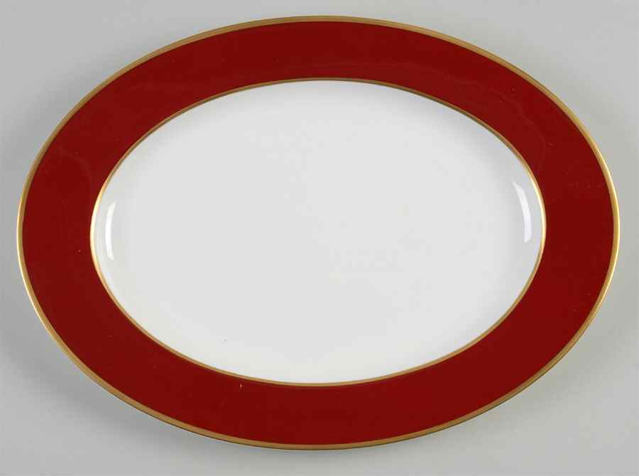 Persian Red 12" Oval Serving Platter by Mikasa-1