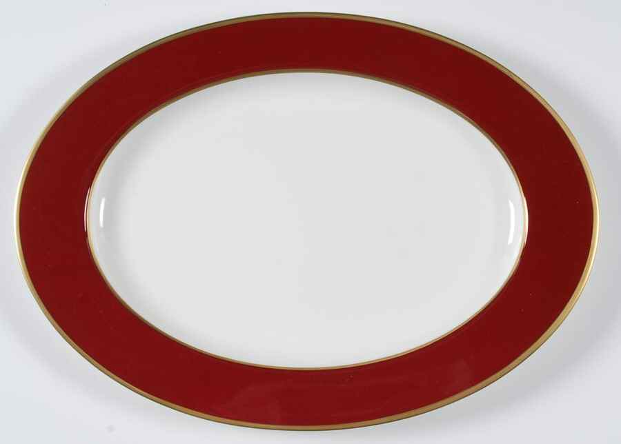 Persian Red 15" Oval Serving Platter by Mikasa-1