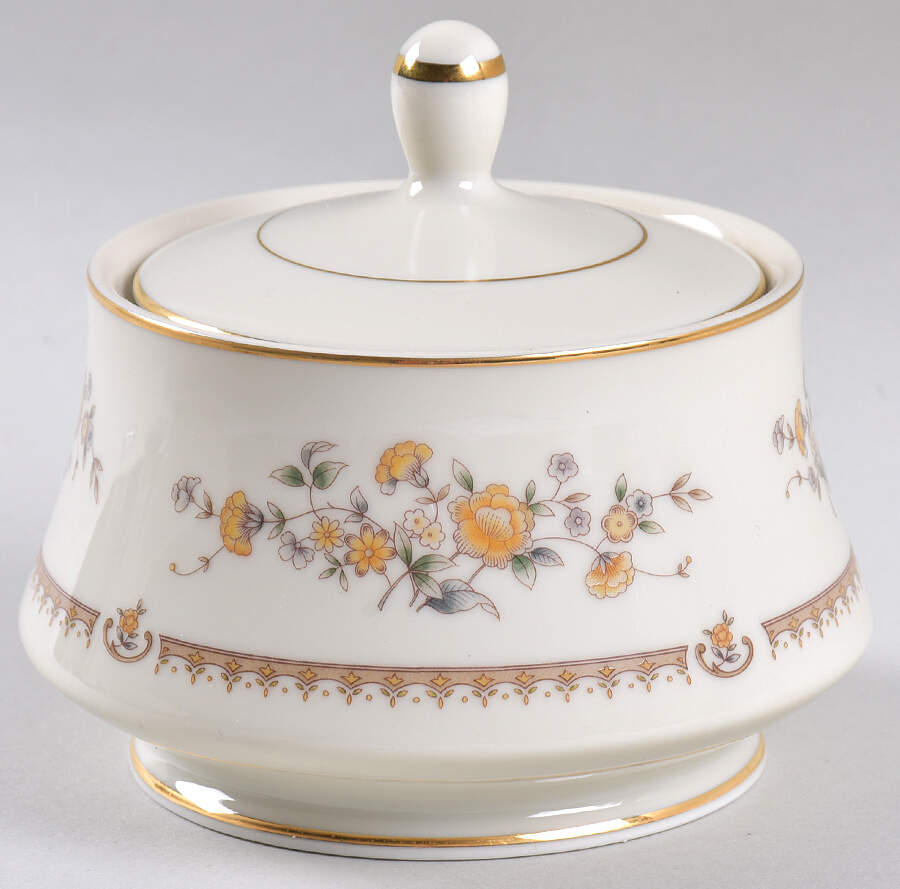 Peony Rose Sugar Bowl & Lid by Mikasa-1