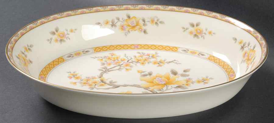 Peking Summer 10" Oval Vegetable Bowl by Mikasa-1
