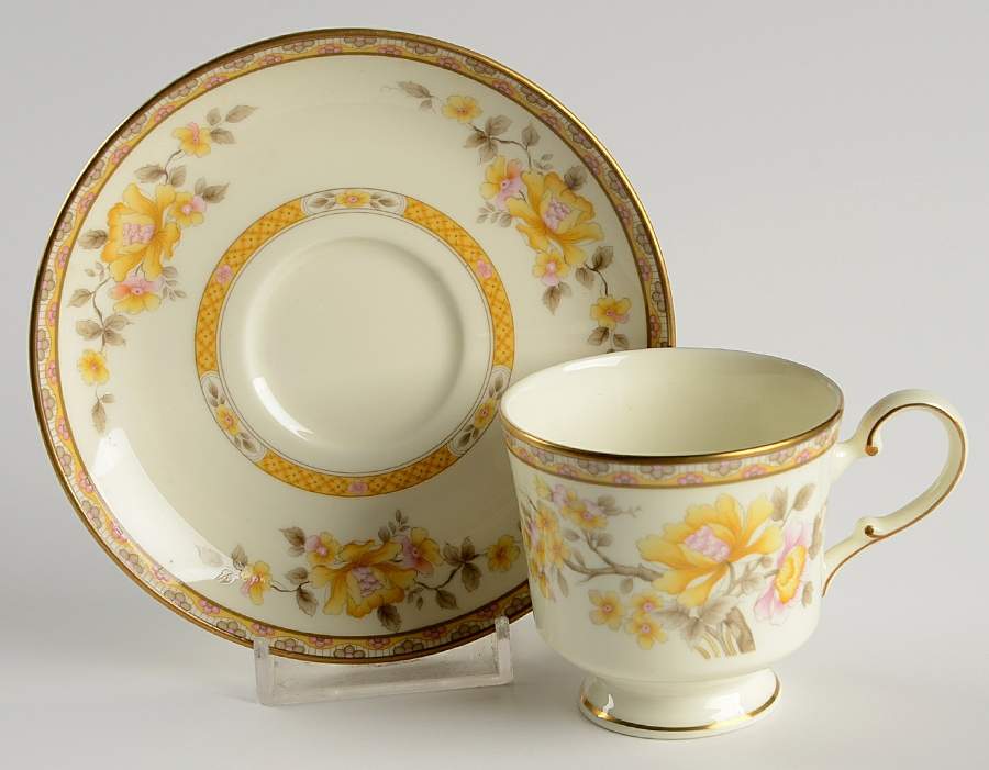 Peking Summer Footed Demitasse Cup & Saucer Set by Mikasa-1