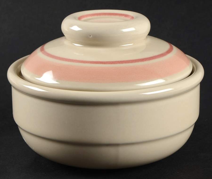 Peach Sherbert Sugar Bowl & Lid by Mikasa-1