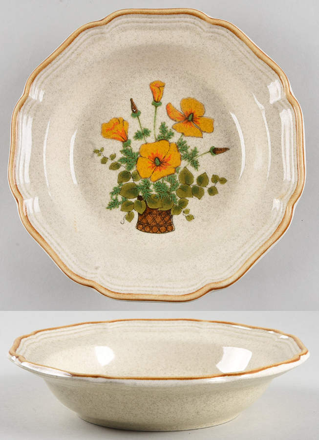 Petunias Soup/Cereal Bowl by Mikasa-1