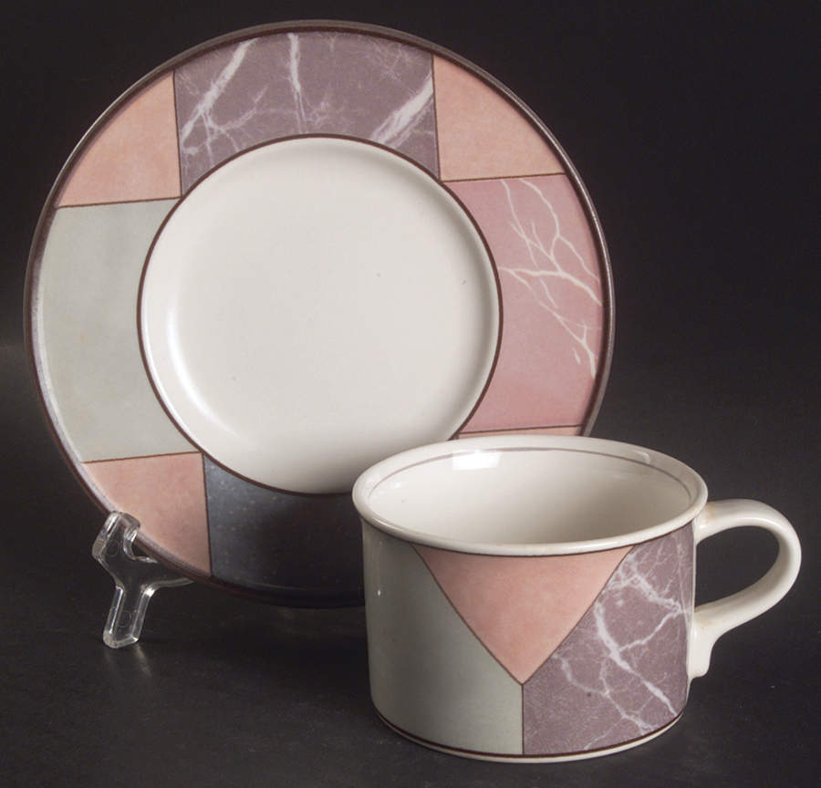 Piazza Flat Cup & Saucer Set by Mikasa-1