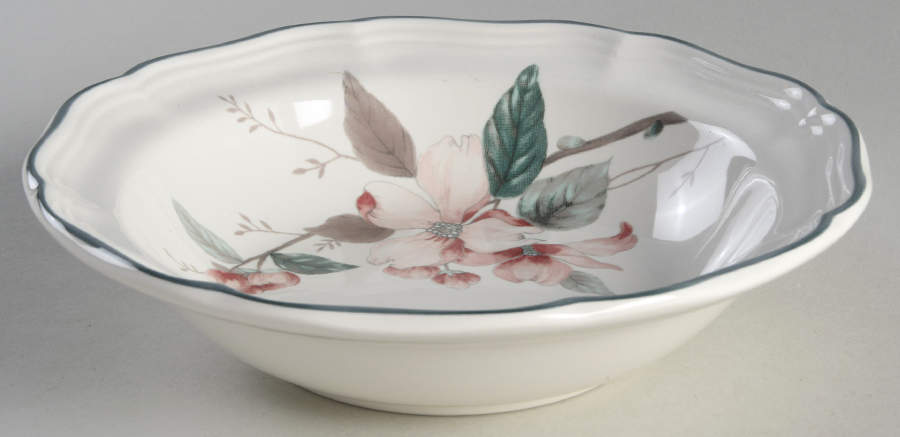 Pink Dogwood Rim Fruit/Dessert (Sauce) Bowl by Mikasa-1