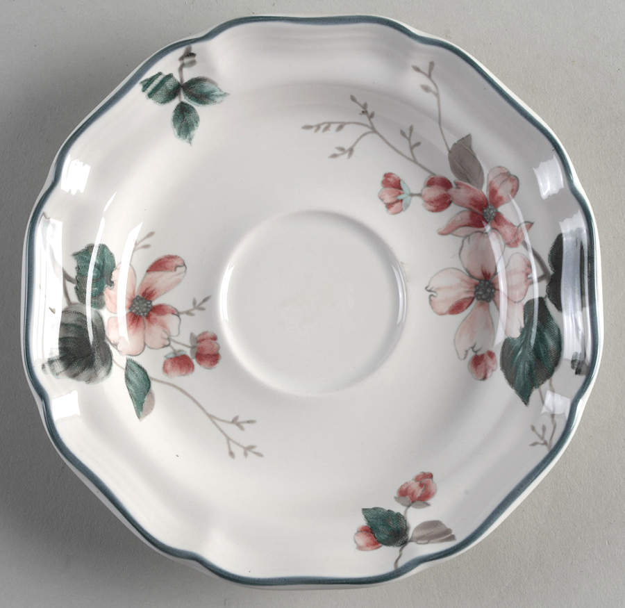Pink Dogwood Saucer by Mikasa-1