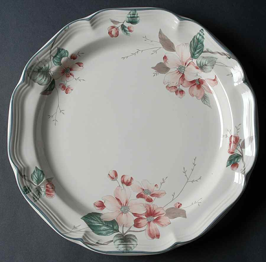 Pink Dogwood 12" Chop Plate (Round Platter) by Mikasa-1