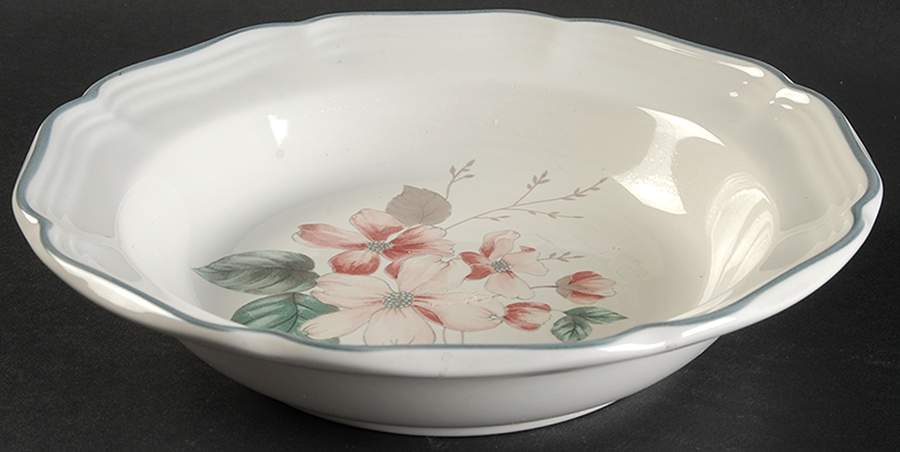 Pink Dogwood Rim Soup Bowl by Mikasa-1