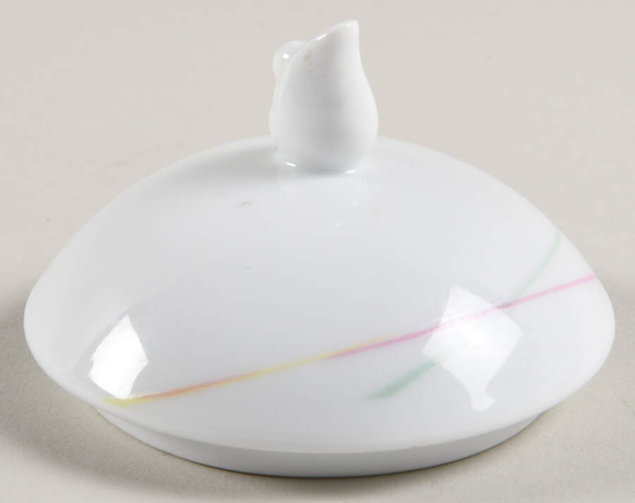 Pink Hibiscus Lid for Sugar Bowl by Mikasa-1
