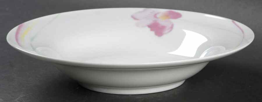Pink Hibiscus Rim Soup Bowl by Mikasa-1