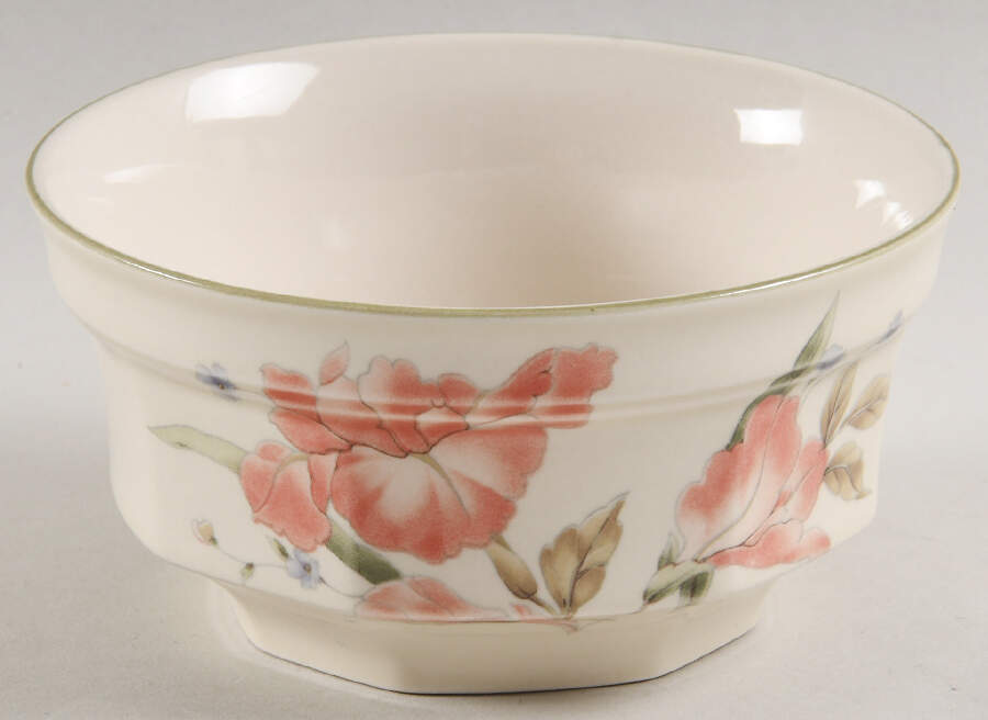 Pink Iris Fruit/Dessert (Sauce) Bowl by Mikasa-1