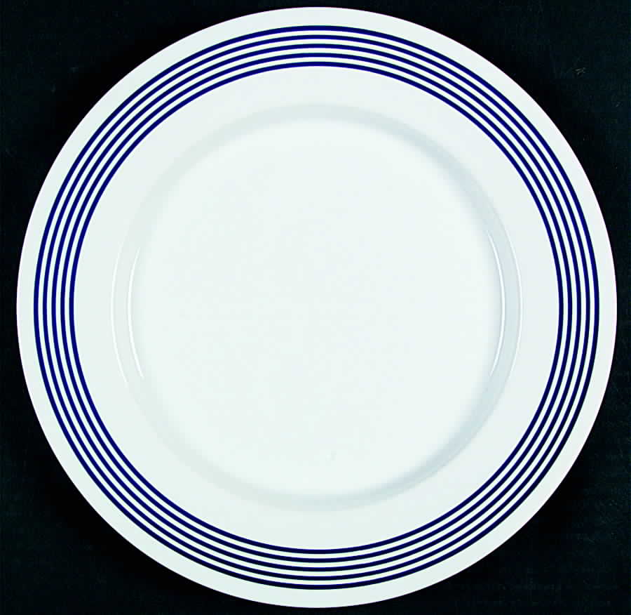 Pinstripe Blue Dinner Plate by Mikasa-1