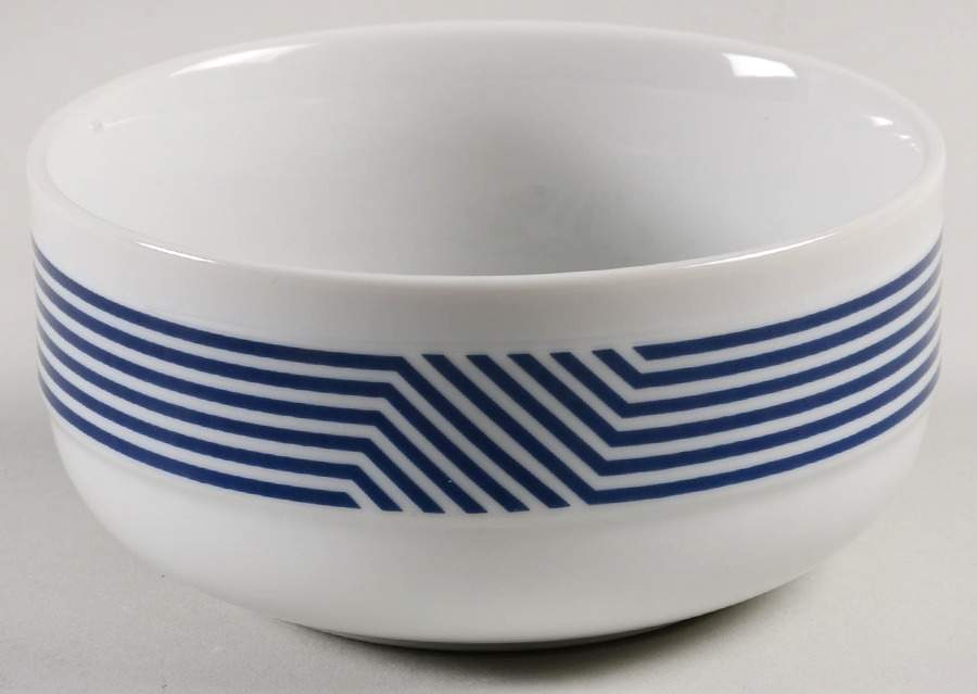 Pinstripe Blue Coupe Cereal Bowl by Mikasa-1