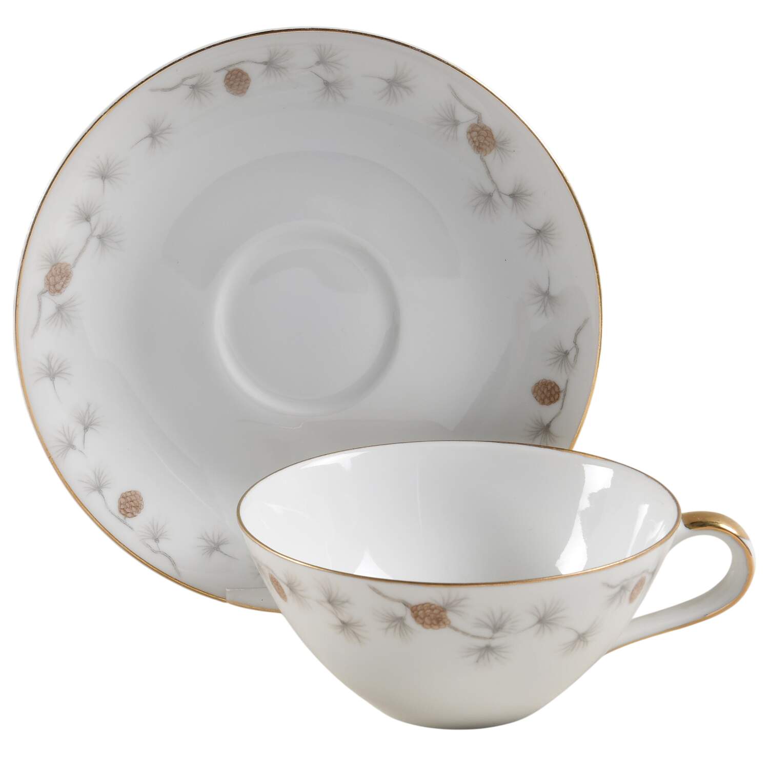 Pine Flat Cup & Saucer Set by Mikasa-1