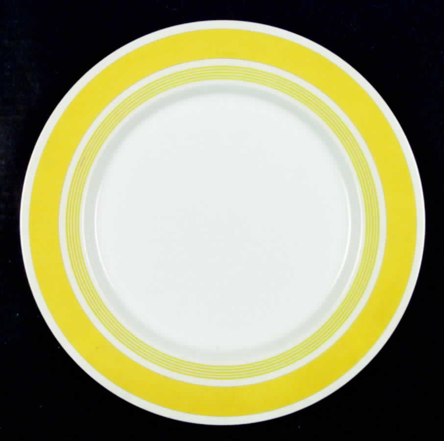 Pinstripe Yellow Dinner Plate by Mikasa-1