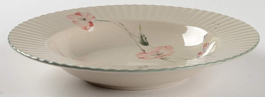 Pink Poppy Large Rim Soup Bowl by Mikasa-1