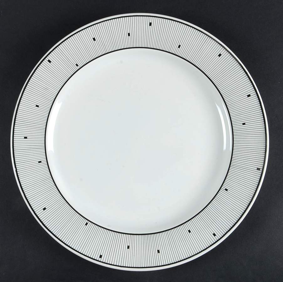 Pleats Black 12" Chop Plate (Round Platter) by Mikasa-1