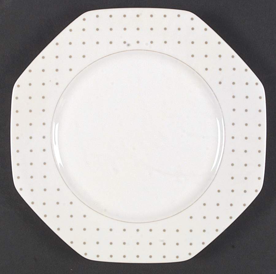 Polka Dots Gray Dinner Plate by Mikasa-1