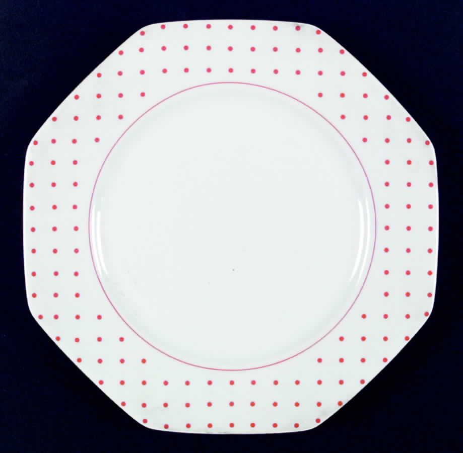 Polka Dots Red Dinner Plate by Mikasa-1