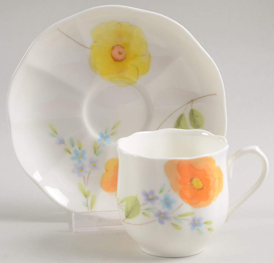 Poppy Love Flat Demitasse Cup & Saucer Set by Mikasa-1