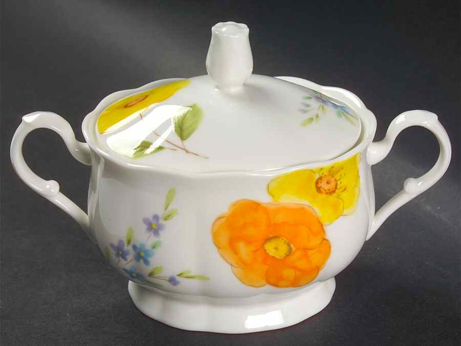 Poppy Love Sugar Bowl & Lid by Mikasa-1