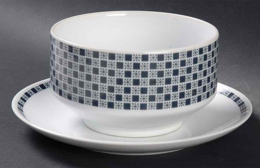 Polka Gravy Boat with Attached Underplate by Mikasa-1