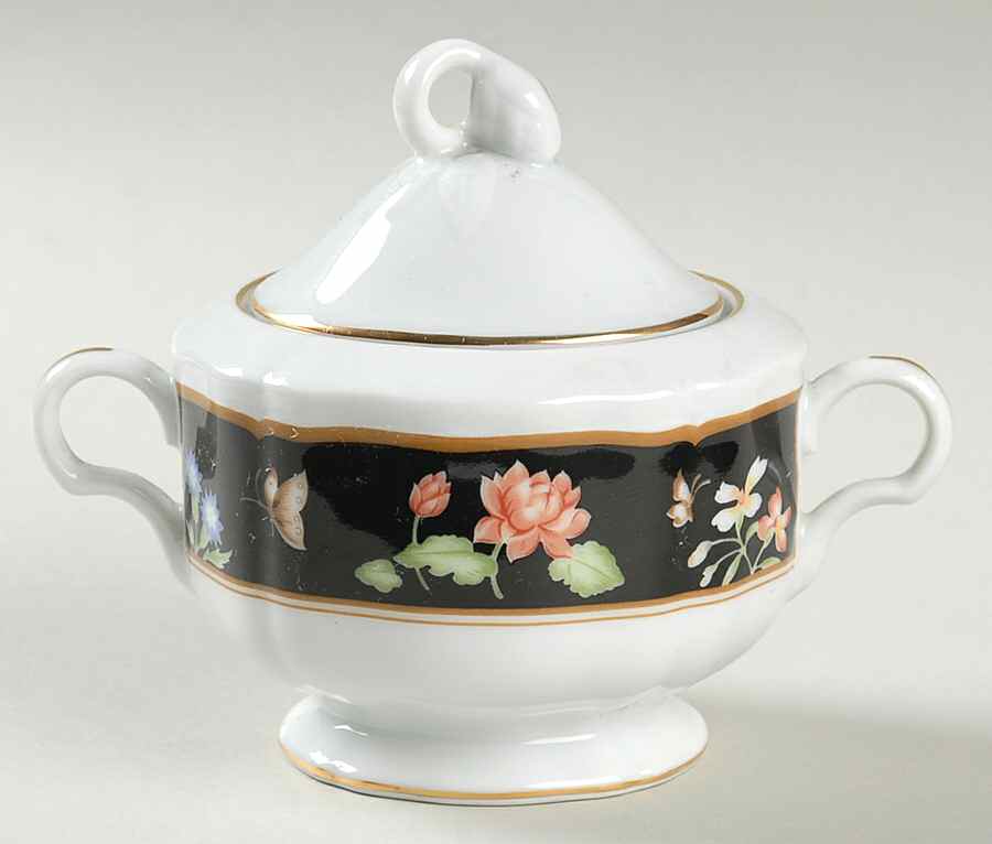 Pompadour Sugar Bowl & Lid by Mikasa-1