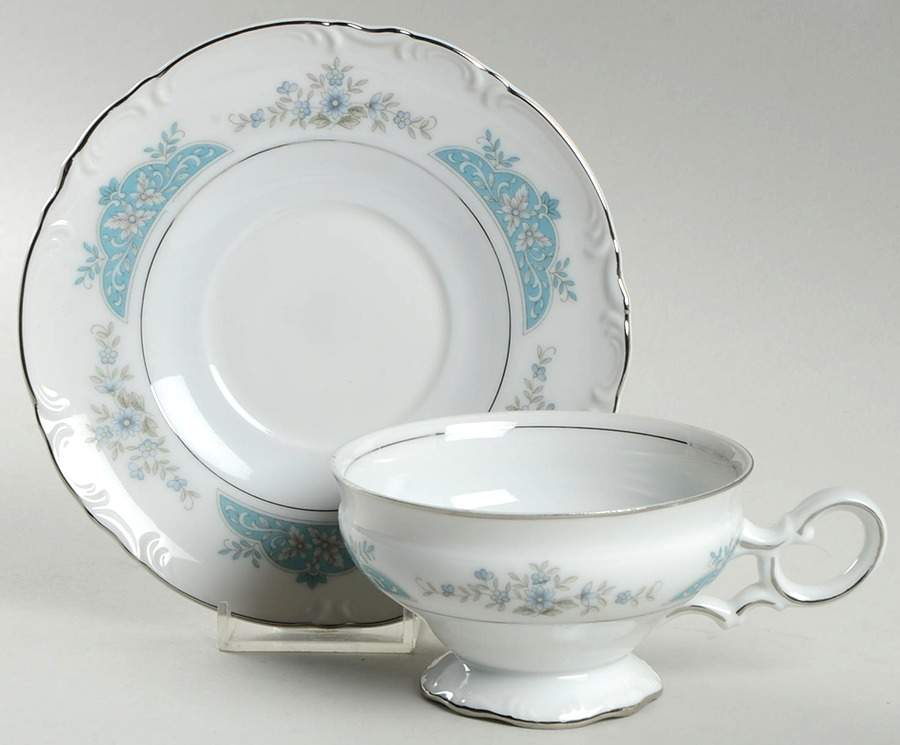 Pompadour Footed Cup & Saucer Set by Mikasa-1