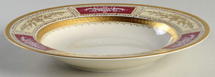 Pompadour Ruby Rim Soup Bowl by Mikasa-1