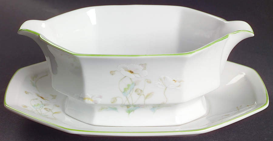 Poppy Sunday Gravy Boat & Underplate by Mikasa-1