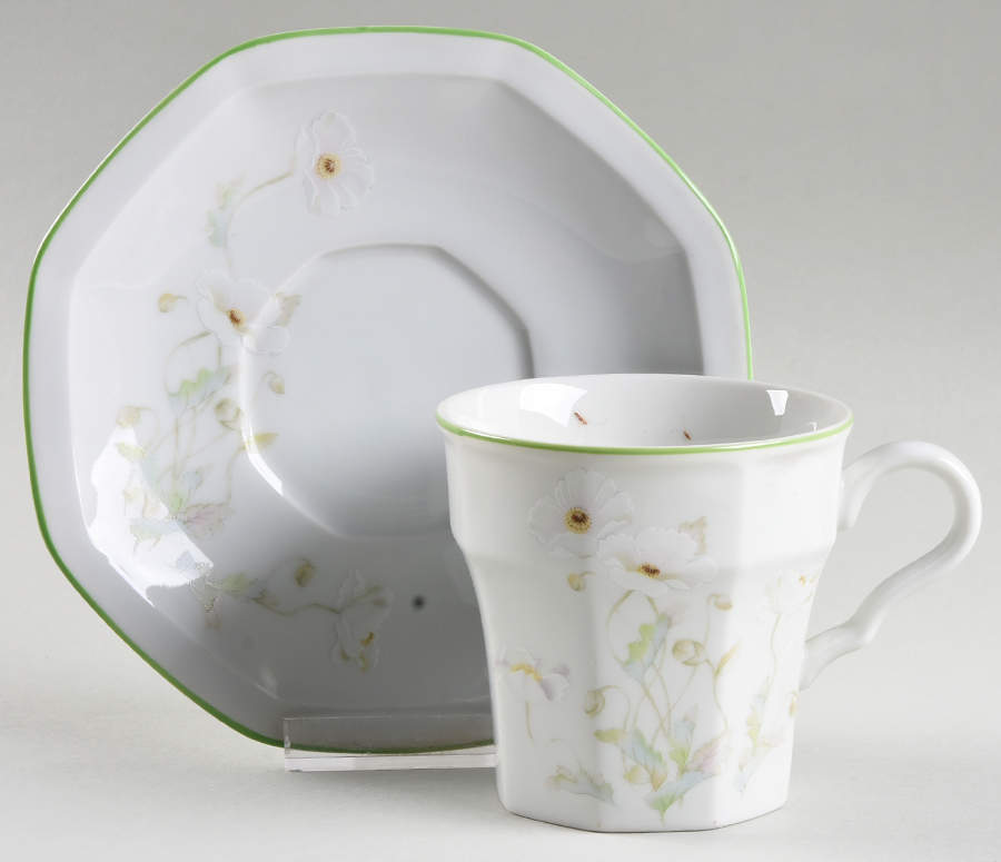 Poppy Sunday Flat Cup & Saucer Set by Mikasa-1