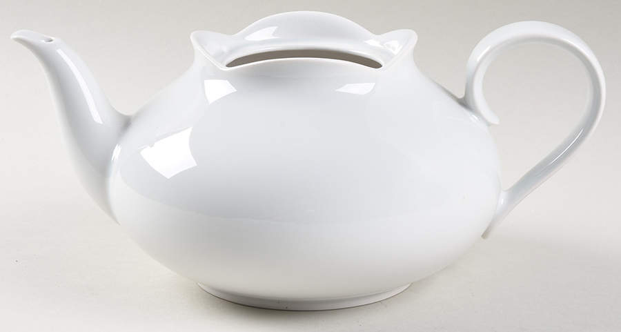 Porcelain White Teapot No Lid by Mikasa-1