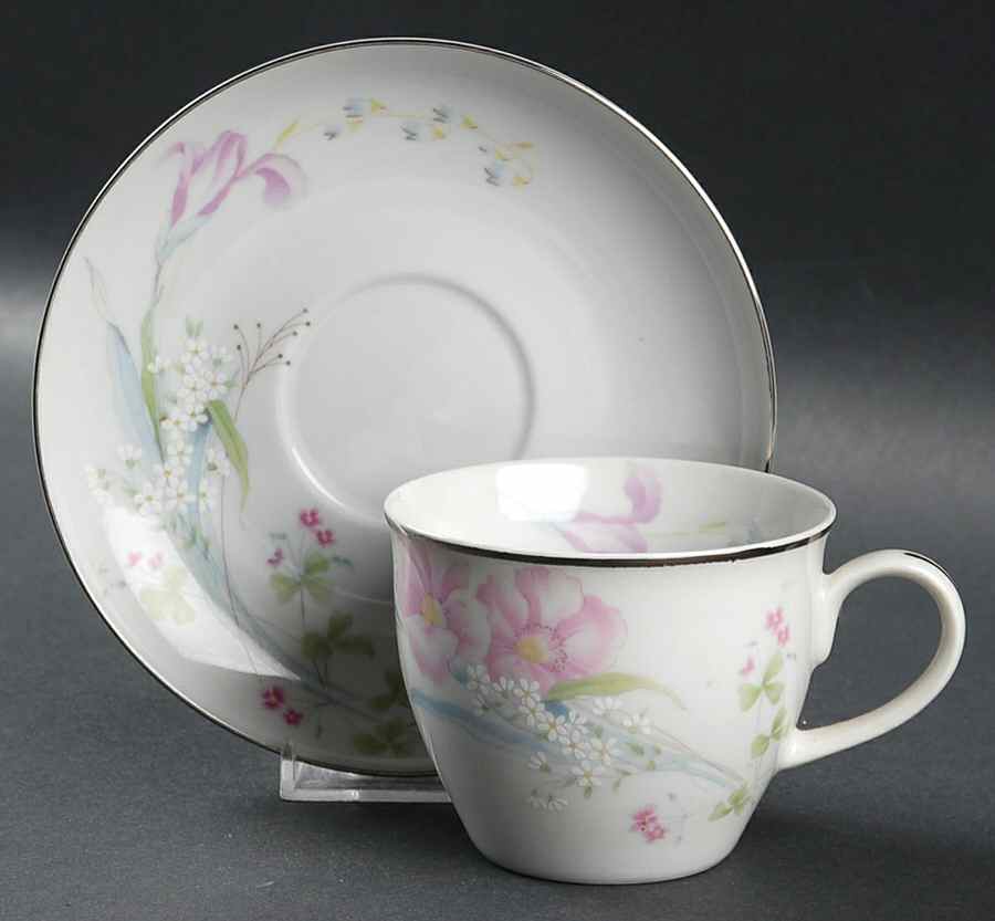 Pretty Bouquet Flat Cup & Saucer Set by Mikasa-1