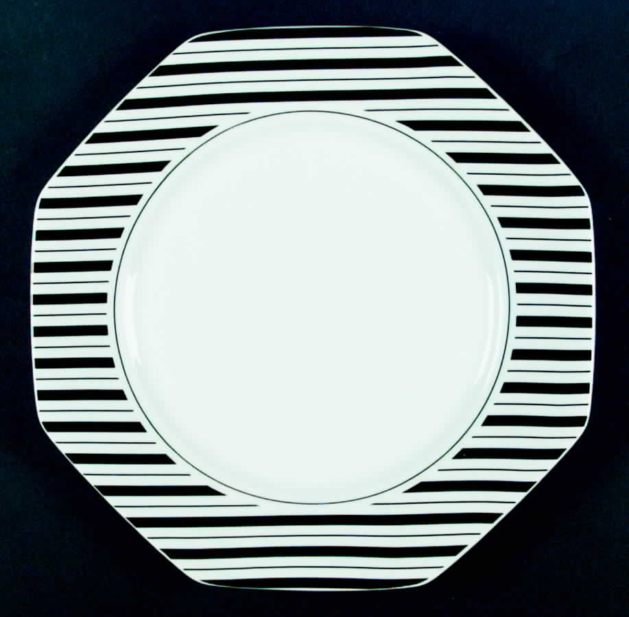 Preppie Black Dinner Plate by Mikasa-1