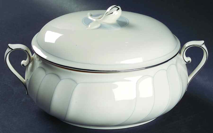 Precious Blue Oval Covered Vegetable by Mikasa-1