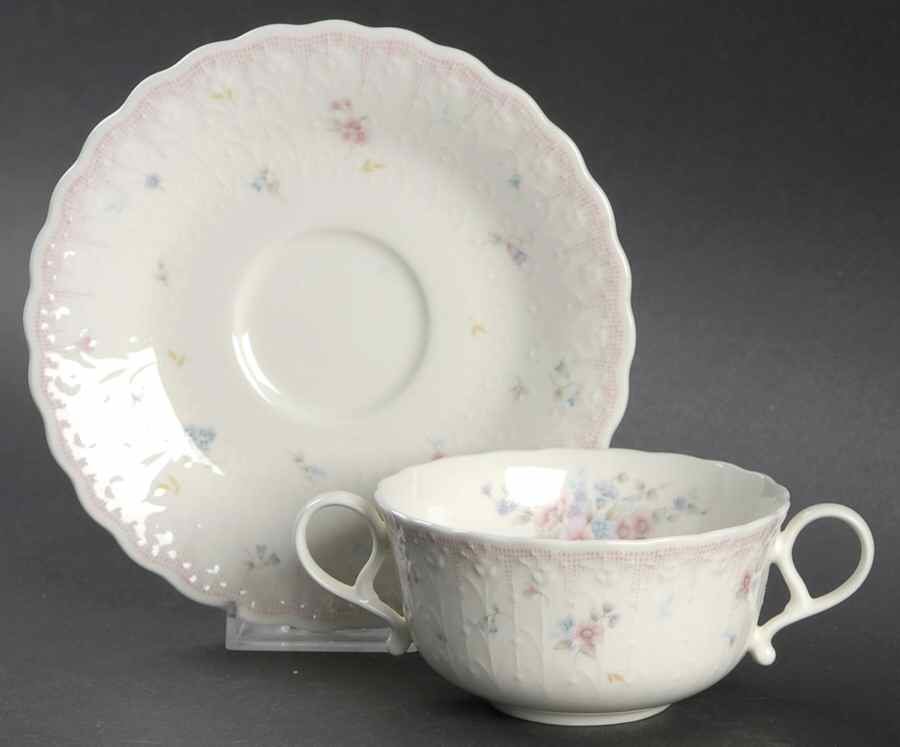 Precious Flat Cream Soup Bowl & Saucer Set by Mikasa-1