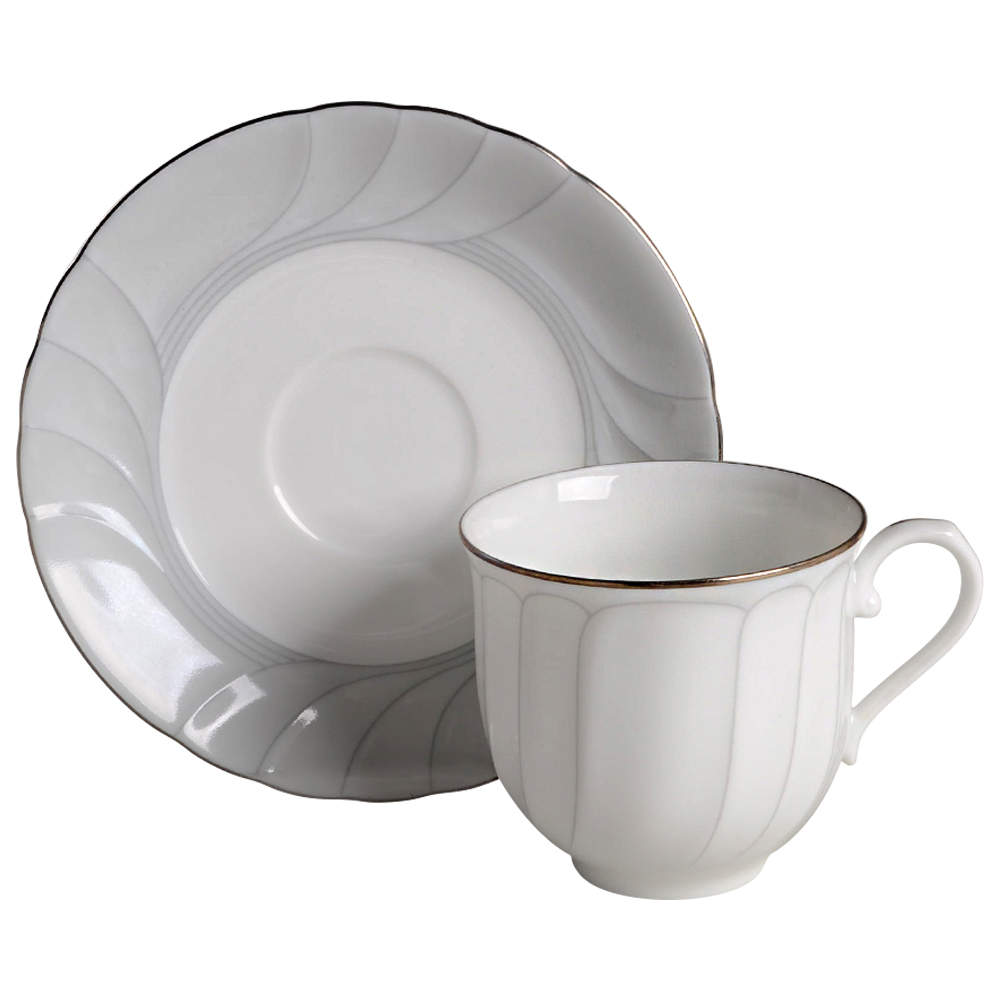 Prelude Flat Cup & Saucer Set by Mikasa-1