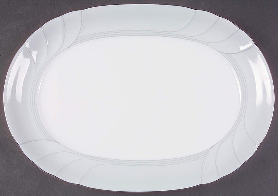 Prelude 14" Oval Serving Platter by Mikasa-1