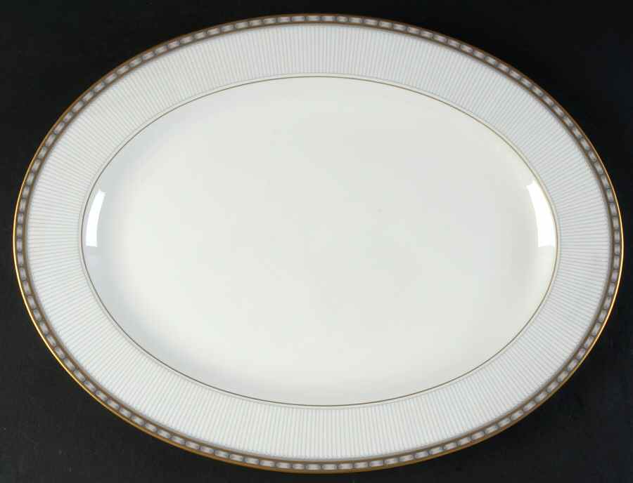 Precious Gold 14" Oval Serving Platter by Mikasa-1