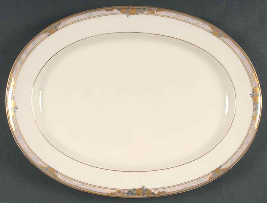 Prose 14" Oval Serving Platter by Mikasa-1