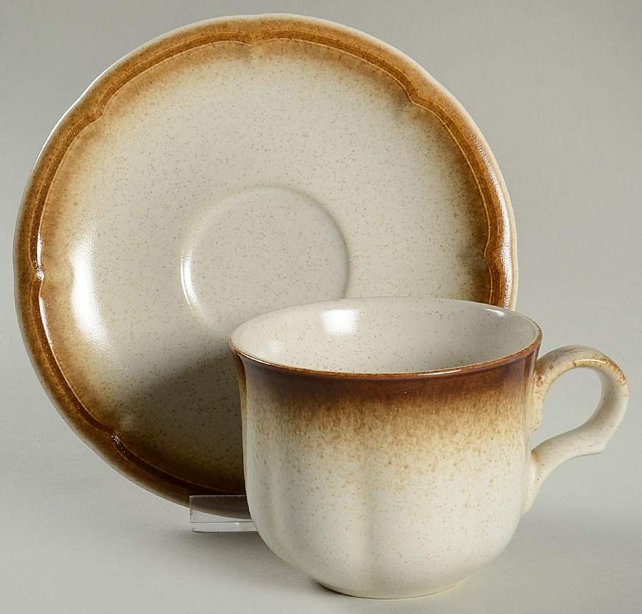 Provincial Flat Cup & Saucer Set by Mikasa-1