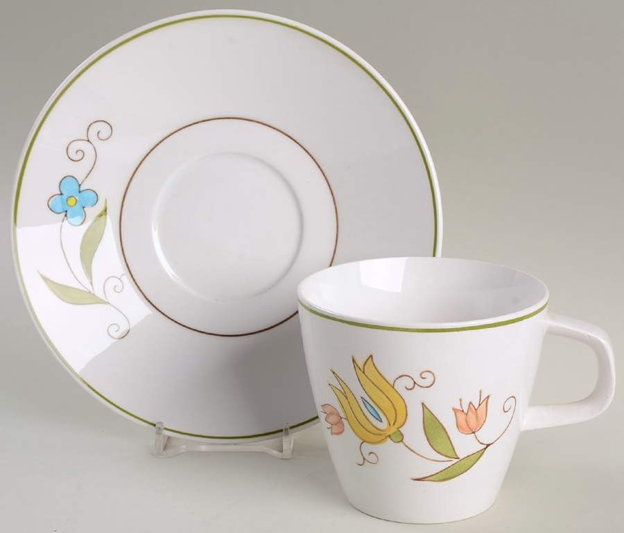 Provincial Flat Cup & Saucer Set by Mikasa-1