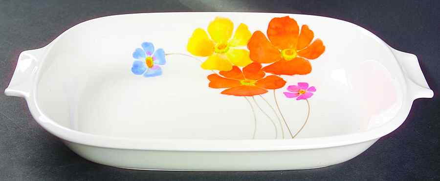 Pretty Posies 11" Rectangular Baker by Mikasa-1